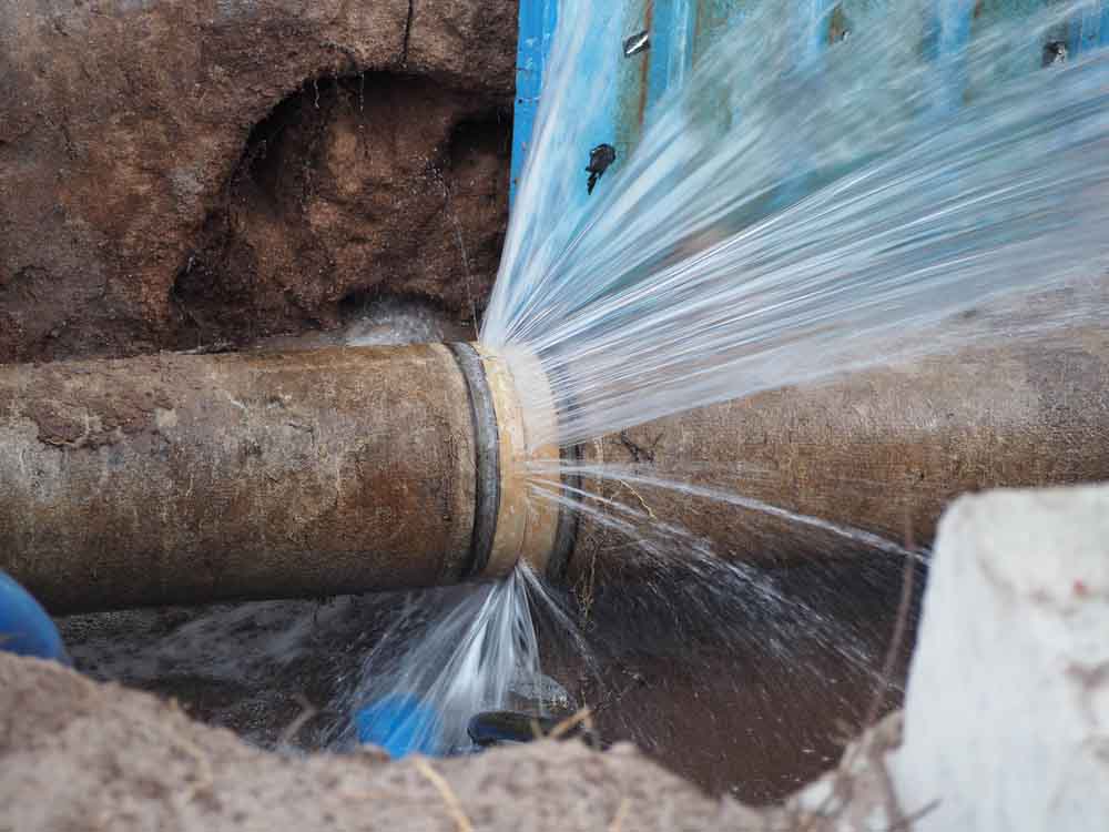 pipe bursting repair outdoors